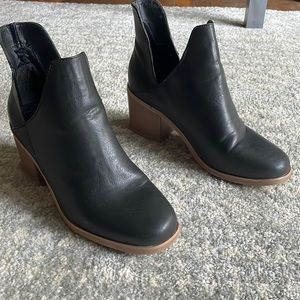 These are black booties, size 9